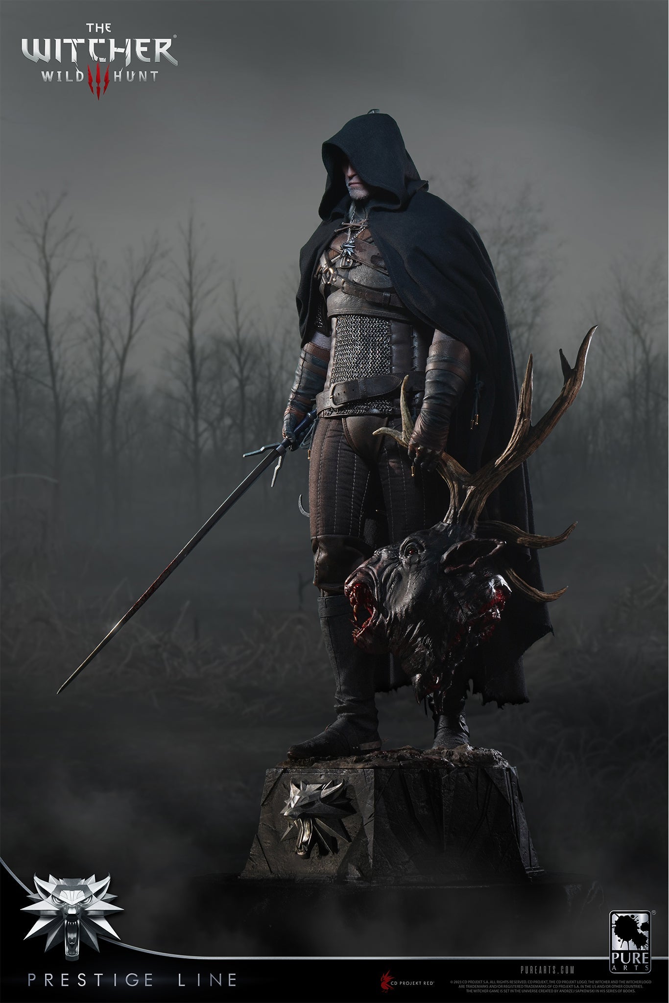 PureArts GERALT THE WITCHER 3: WILD HUNT GERALT OF RIVIA 1/2 SCALE STATUE