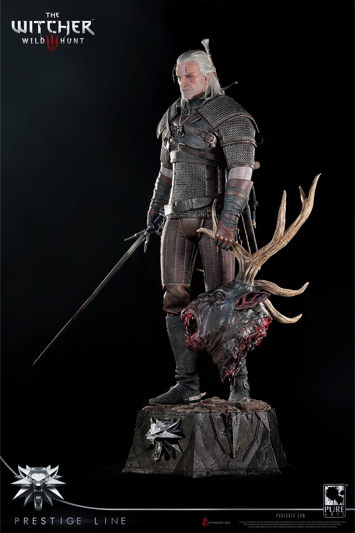 PureArts GERALT THE WITCHER 3: WILD HUNT GERALT OF RIVIA 1/2 SCALE STATUE