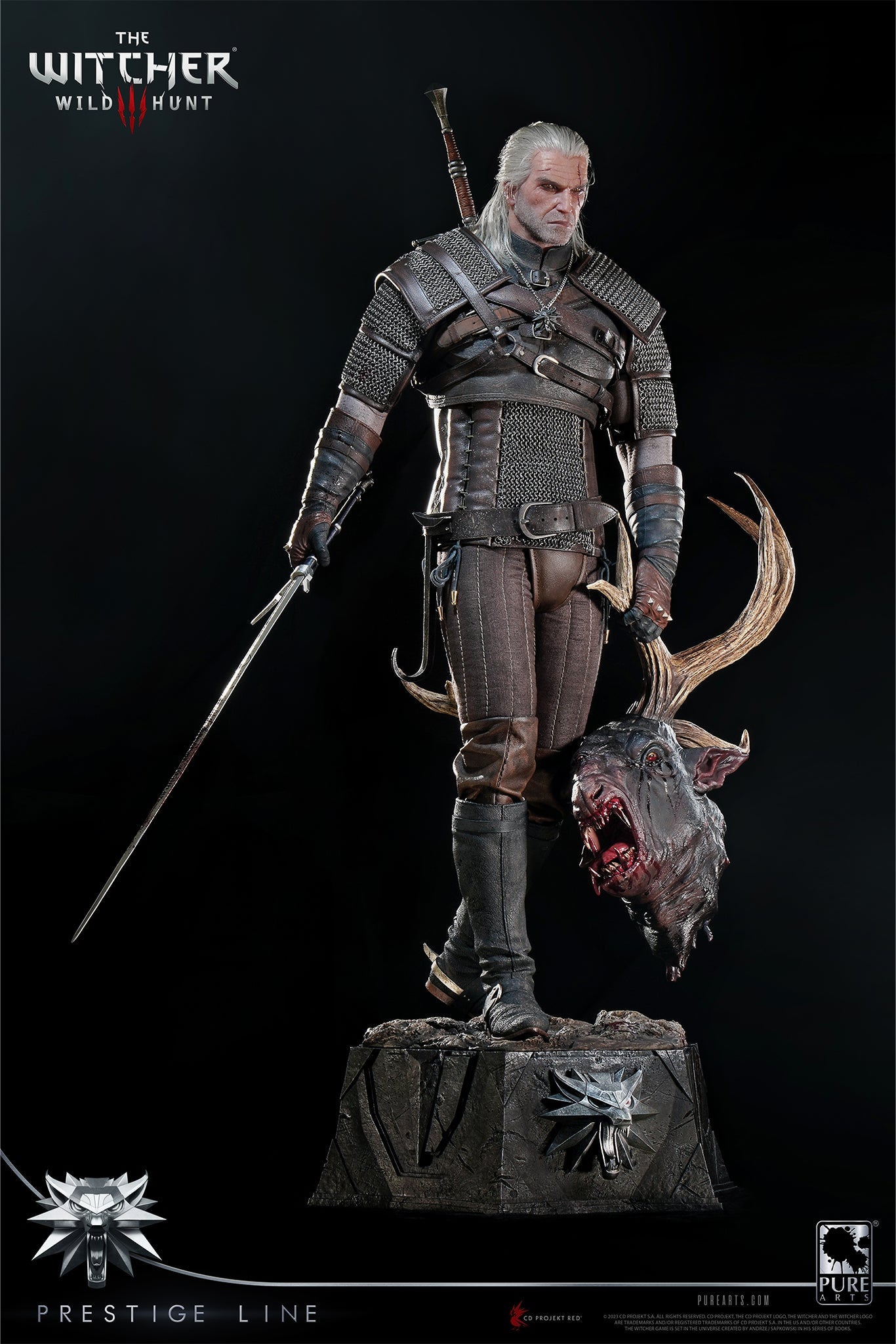 PureArts GERALT THE WITCHER 3: WILD HUNT GERALT OF RIVIA 1/2 SCALE STATUE