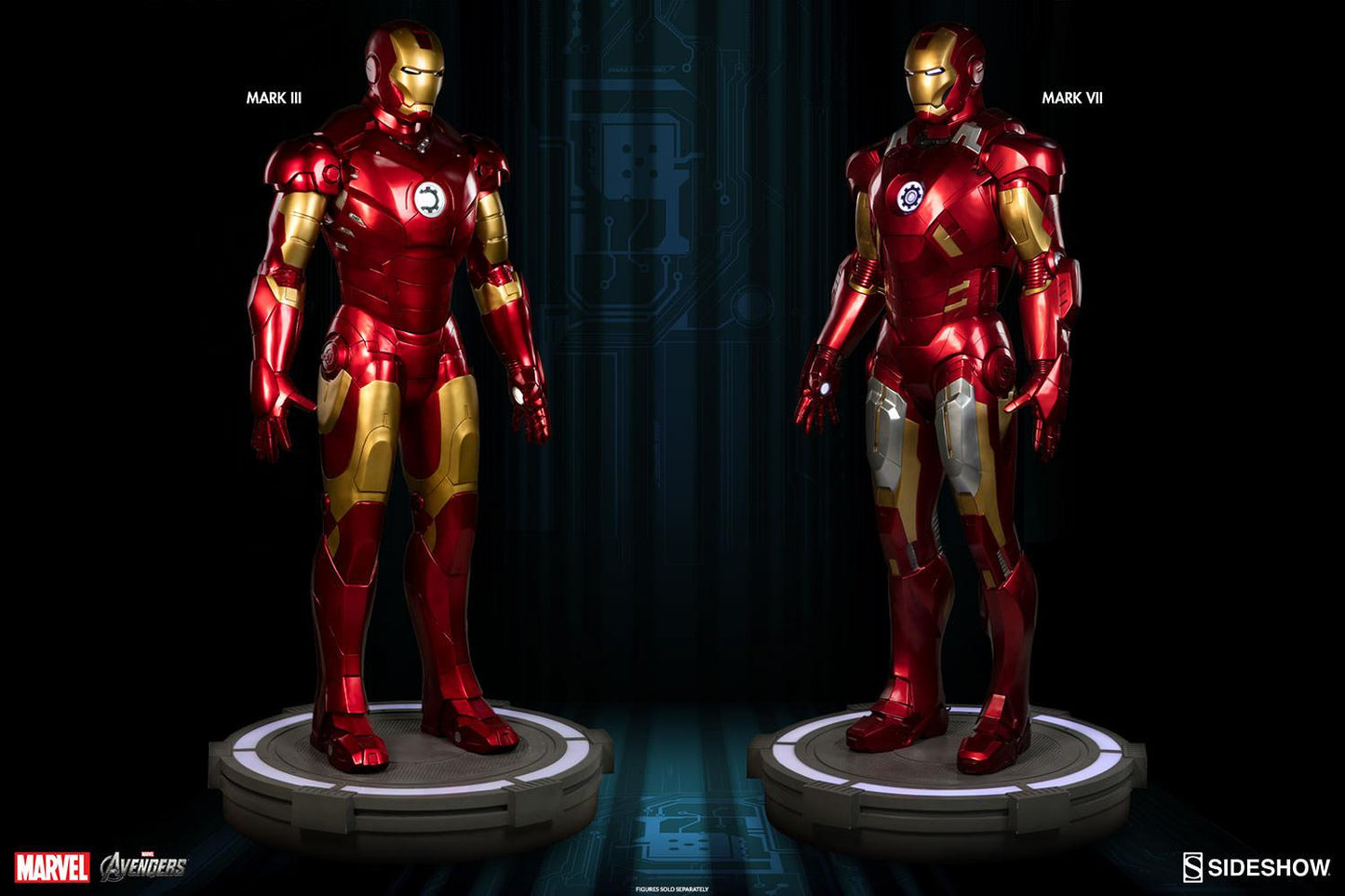 Sideshow Avengers - Iron Man Mark VII (7) 1:1 Scale Life-Size Statue 400311 - ToyFury