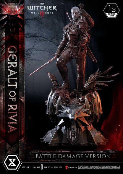 Prime 1 Studio Museum Masterline: The Witcher 3 – Wild Hunt Geralt Of Rivia 1/3 Statue Battle Damage Ver. MMW3-01BD - ToyFury