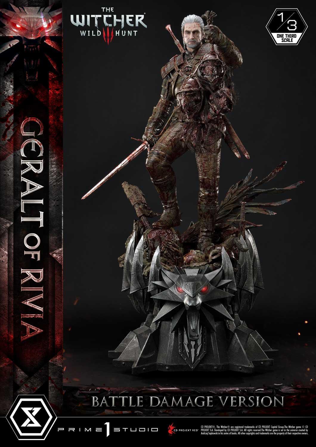 Prime 1 Studio Museum Masterline: The Witcher 3 – Wild Hunt Geralt Of Rivia 1/3 Statue Battle Damage Ver. MMW3-01BD - ToyFury