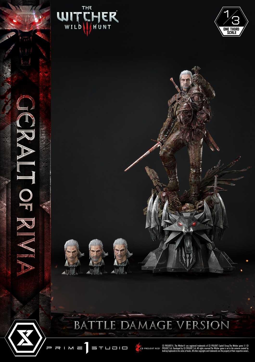 Prime 1 Studio Museum Masterline: The Witcher 3 – Wild Hunt Geralt Of Rivia 1/3 Statue Battle Damage Ver. MMW3-01BD - ToyFury