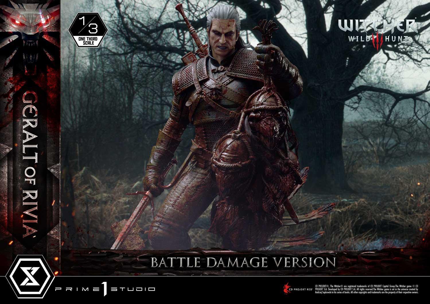 Prime 1 Studio Museum Masterline: The Witcher 3 – Wild Hunt Geralt Of Rivia 1/3 Statue Battle Damage Ver. MMW3-01BD - ToyFury