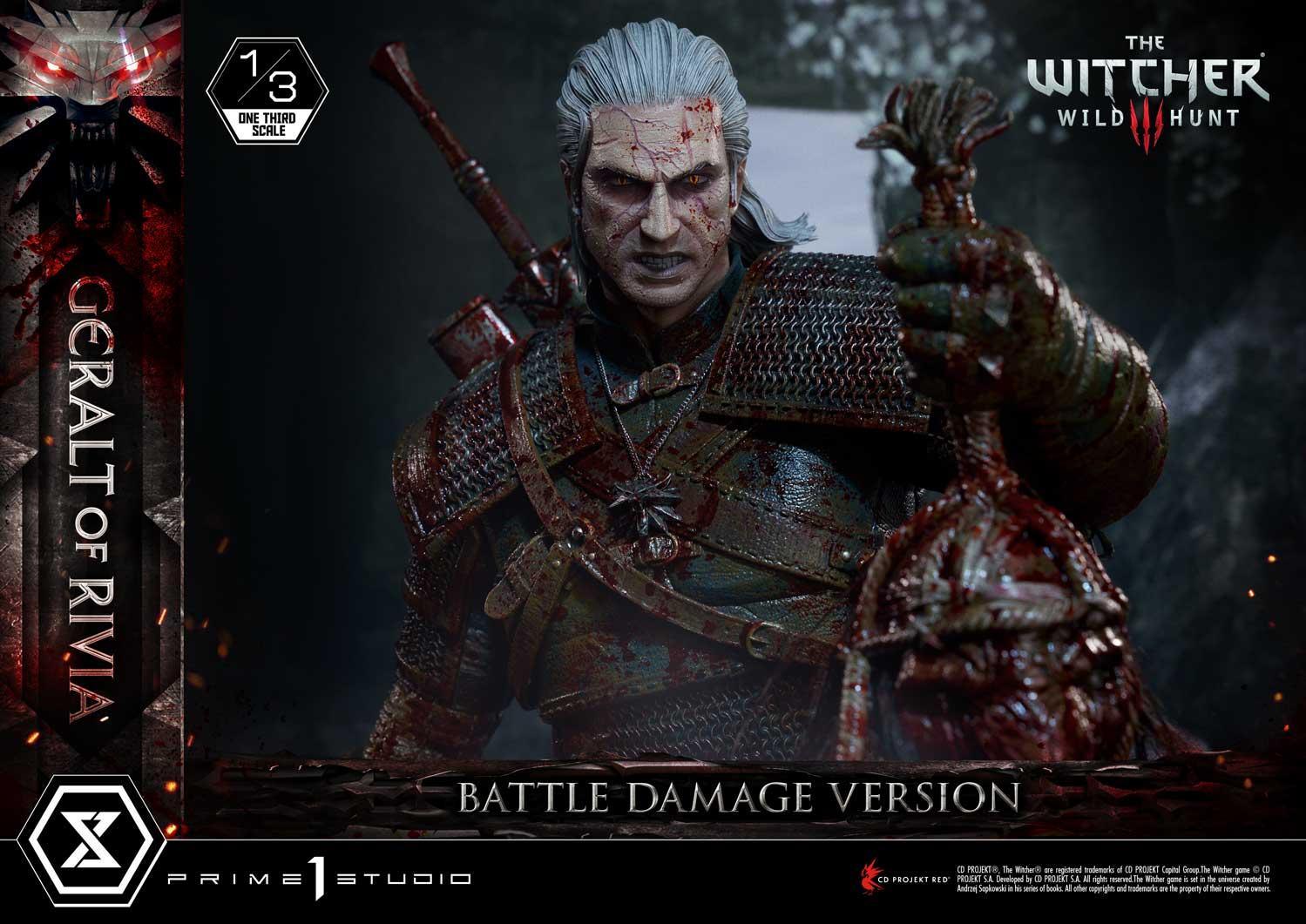 Prime 1 Studio Museum Masterline: The Witcher 3 – Wild Hunt Geralt Of Rivia 1/3 Statue Battle Damage Ver. MMW3-01BD - ToyFury