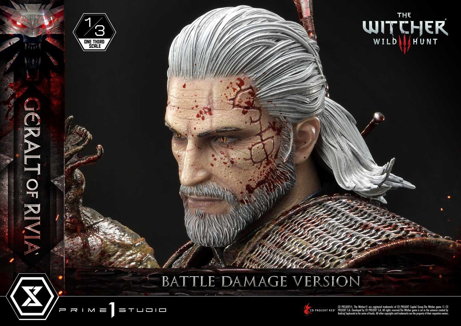 Prime 1 Studio Museum Masterline: The Witcher 3 – Wild Hunt Geralt Of Rivia 1/3 Statue Battle Damage Ver. MMW3-01BD - ToyFury