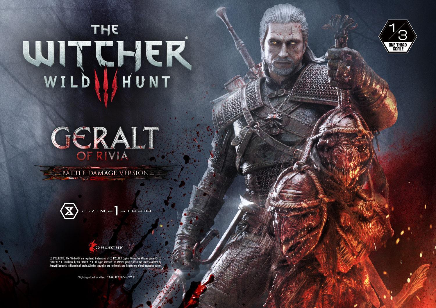 Prime 1 Studio Museum Masterline: The Witcher 3 – Wild Hunt Geralt Of Rivia 1/3 Statue Battle Damage Ver. MMW3-01BD - ToyFury