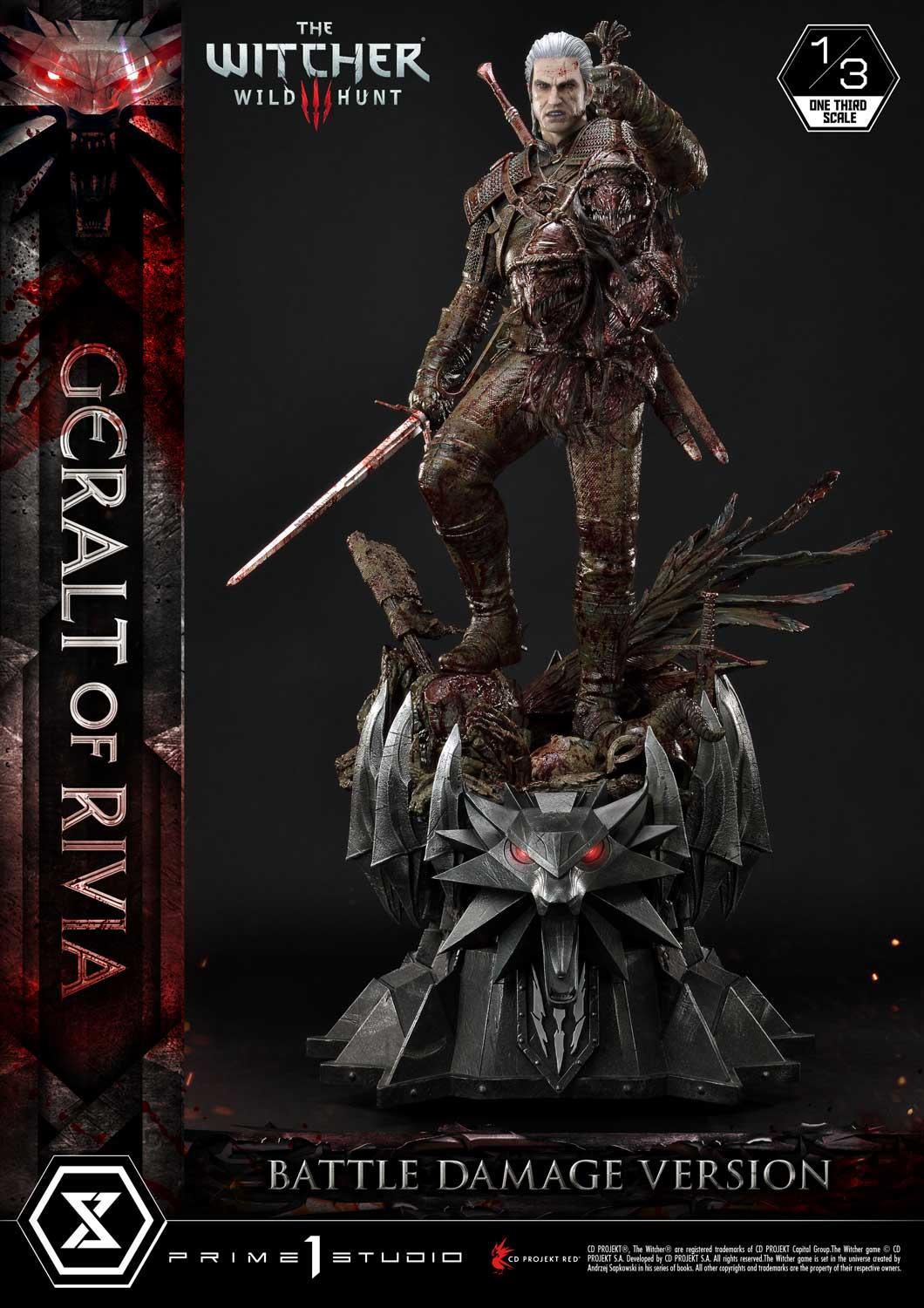 Prime 1 Studio Museum Masterline: The Witcher 3 – Wild Hunt Geralt Of Rivia 1/3 Statue Battle Damage Ver. MMW3-01BD - ToyFury