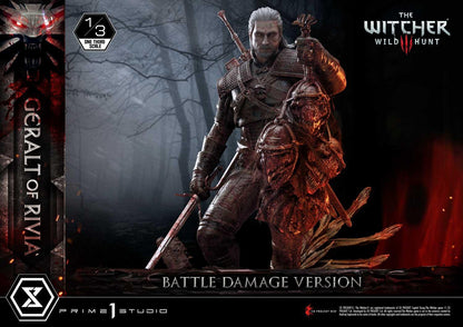 Prime 1 Studio Museum Masterline: The Witcher 3 – Wild Hunt Geralt Of Rivia 1/3 Statue Battle Damage Ver. MMW3-01BD - ToyFury