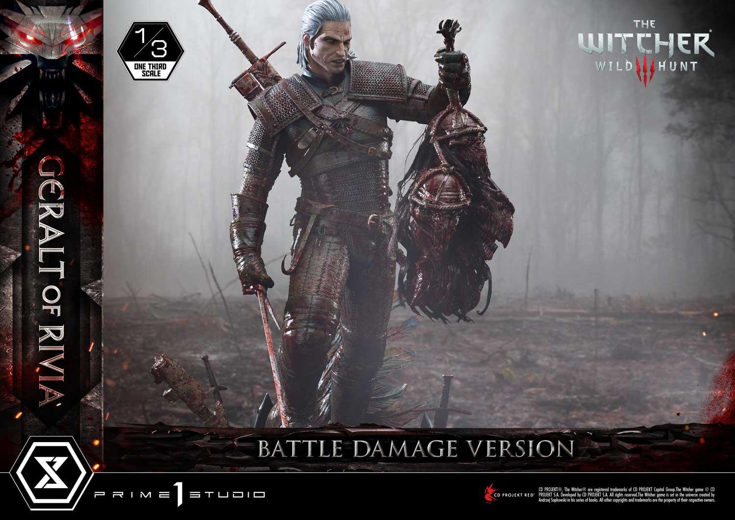 Prime 1 Studio Museum Masterline: The Witcher 3 – Wild Hunt Geralt Of Rivia 1/3 Statue Battle Damage Ver. MMW3-01BD - ToyFury