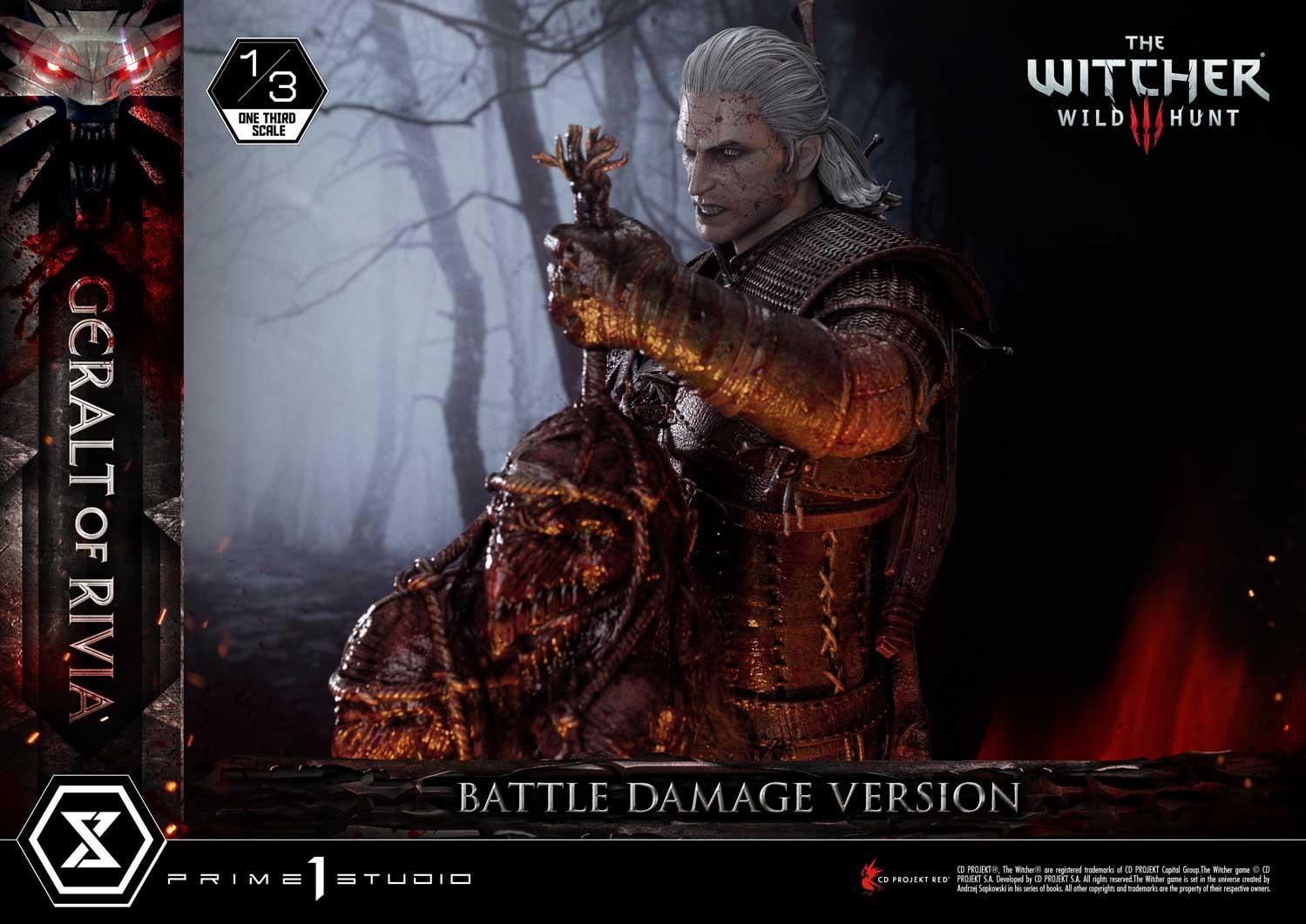 Prime 1 Studio Museum Masterline: The Witcher 3 – Wild Hunt Geralt Of Rivia 1/3 Statue Battle Damage Ver. MMW3-01BD - ToyFury