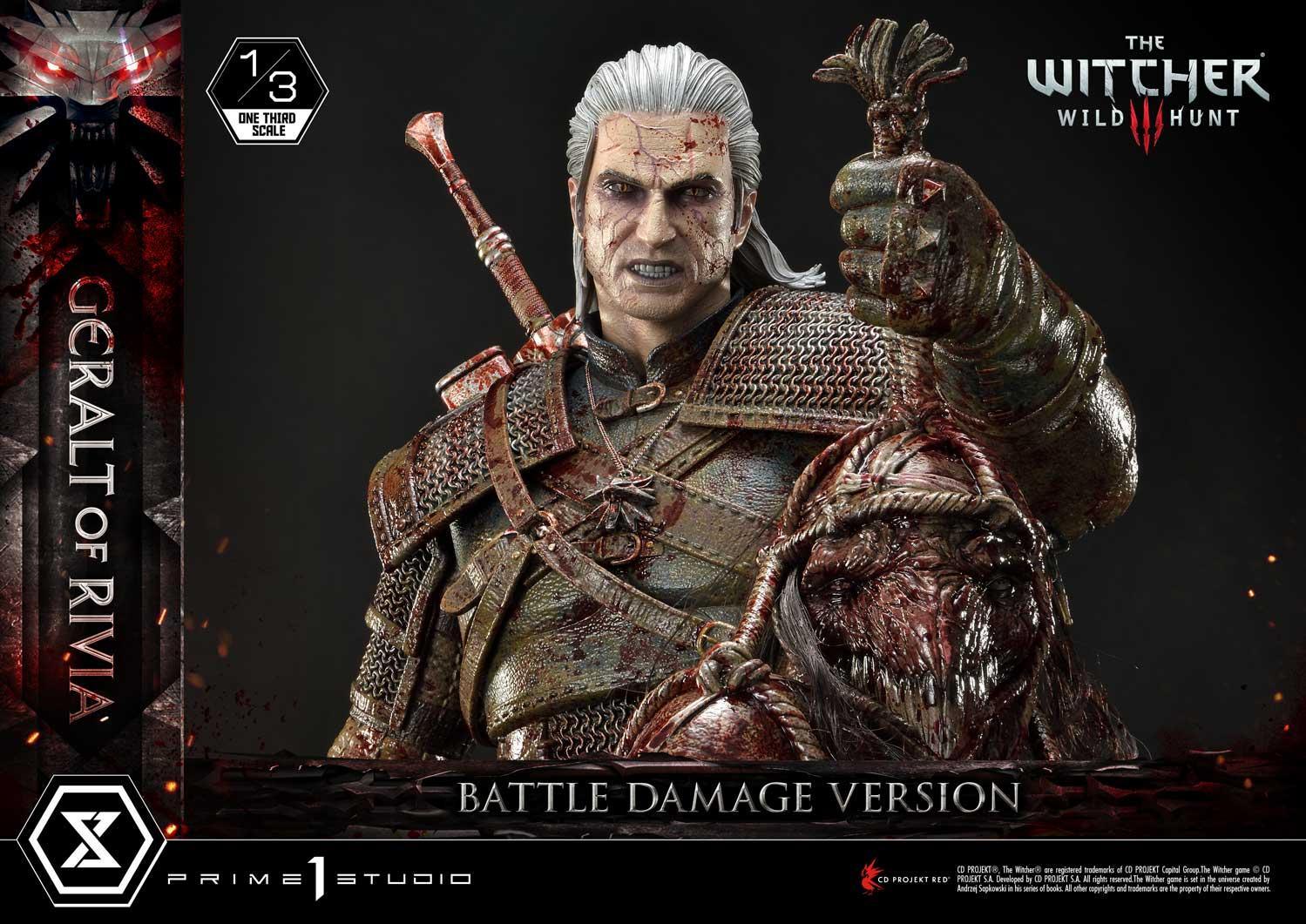 Prime 1 Studio Museum Masterline: The Witcher 3 – Wild Hunt Geralt Of Rivia 1/3 Statue Battle Damage Ver. MMW3-01BD - ToyFury