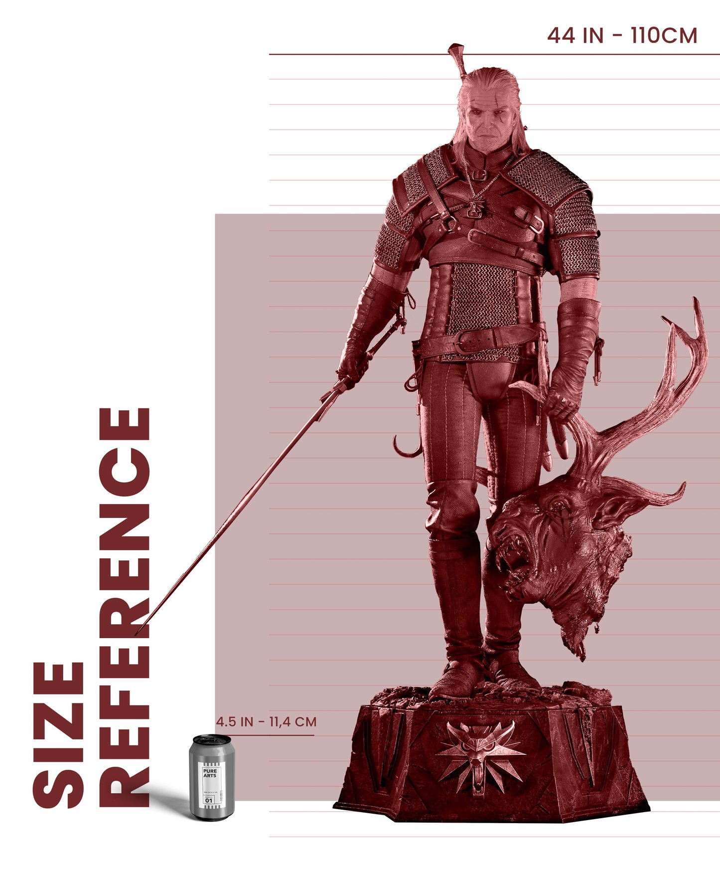 PureArts GERALT THE WITCHER 3: WILD HUNT GERALT OF RIVIA 1/2 SCALE STATUE