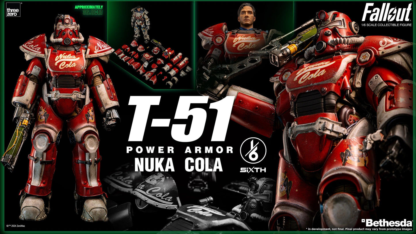 ThreeZero Fallout T-51 Nuka Cola Power Armor 1/6 Scale 3Z07730W0 - ToyFury